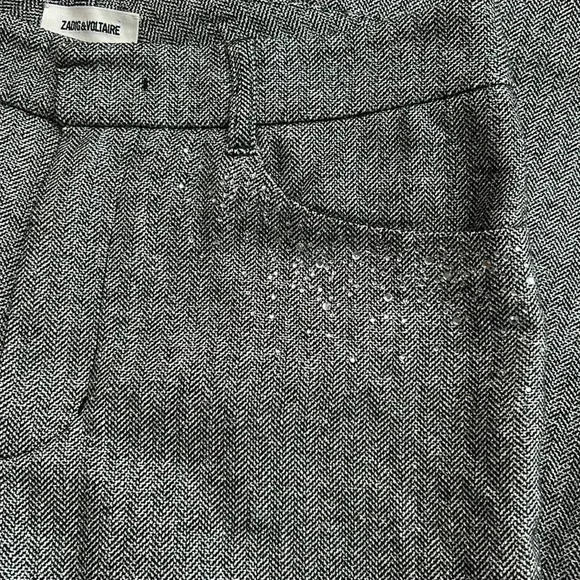 Zadig & Voltaire Pistol High-rise Kick-flare Wool/Silk Blend - Picture 2 of 11